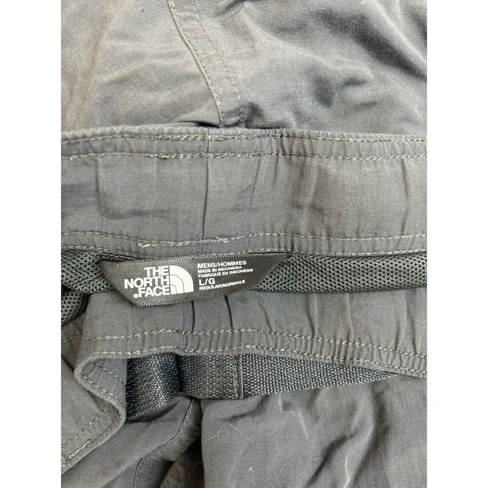 The North Face Shorts Mens L Gray Nylon Mesh Lined Belted Cargo‎ Hiking Outdoor